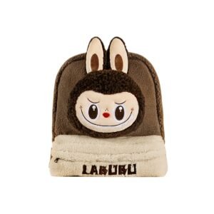 Classic Bag Series-LABUBU Rucksack aus Berberfleece (Braun)